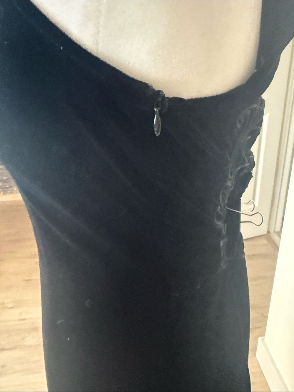 Vintage 90s Scott McClintock Velvet Lace-Back Maxi Dress - Picture 6 of 12